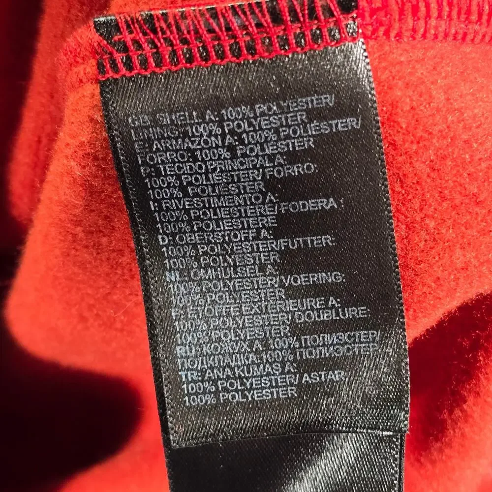 The North Face Canyonlands 1/2 Zip Pullover Mens Medium Red Fleece Pocket Jacket